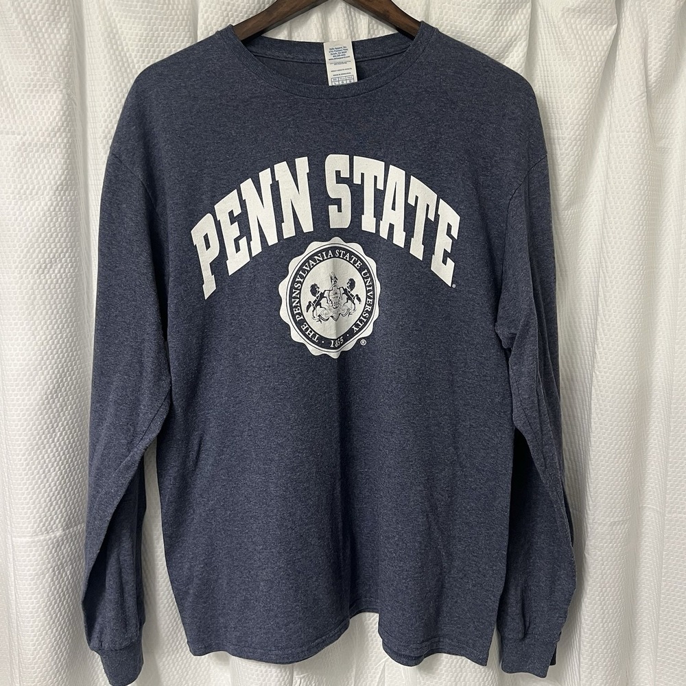 Penn State Nittany Lions Size Large Long‎ Sleeve Tee Football T-shirt EXCELLENT